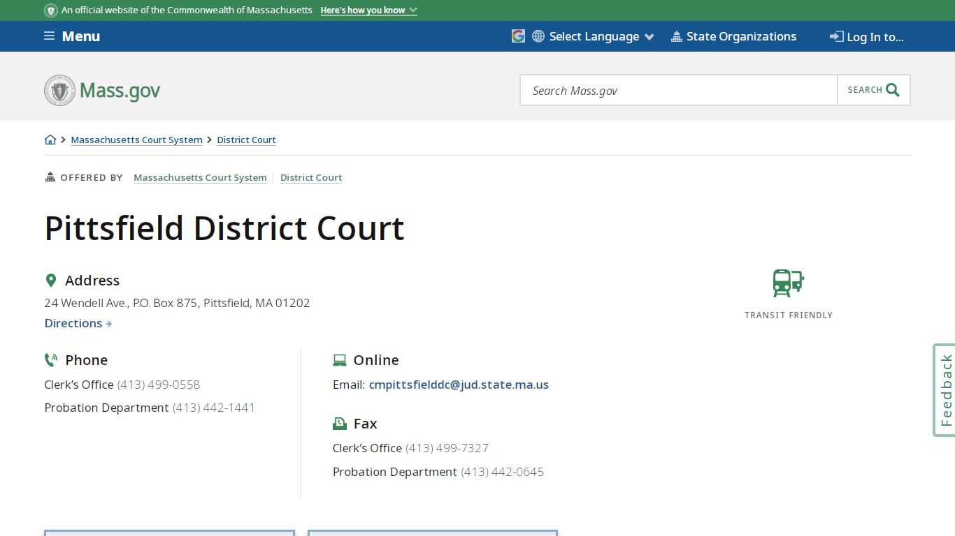 Pittsfield District Court | Mass.gov